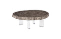 Floating Coffee Table On Acrylic Legs – Gray Stone  – Size Varies