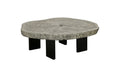 Floating Coffee Table with Black Legs | Gray Stone – Size Varies