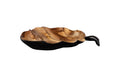Leaf Bowl – Teak Wood – Black & Natural