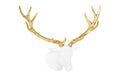 Stag Deer Head | White – Gold Leaf