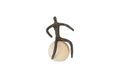 Abstract Figure on Bleached Wood Base | Metal