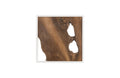 Framed Slice Wall Tile – Teak Wood – White Frame