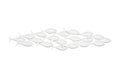 School of Fish Wall Art | Matte White