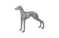 Posing Dog Sculpture | Black/Silver – Aluminum