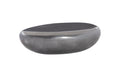 River Stone Coffee Table – Polished Aluminum – Large
