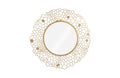 Round Honeycomb Mirror Brass