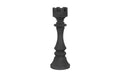 Rook Chess Sculpture – Cast Stone Black – Small