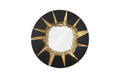 Circular Cracked Mirror | Black & Gold