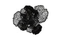 Flower Wall Art – Large – Black – Metal