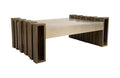 Barcode Coffee Table | Mahogany – Stainless Steel
