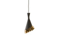 Ruffle Pendant Lamp | Black/Brass