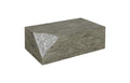 Chiseled Coffee Table | Gray Stone – Silver