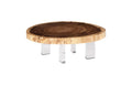 Floating Coffee Table with Acrylic Legs – Natural – Size Varies
