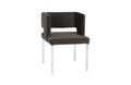 Raffia Dining Chair | Black – Stainless Steel Legs