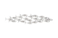 School of Fish Wall Art – Silver Leaf