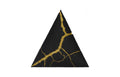 Rift Wall Tile – Triangle | Matte Black – Gold Leaf