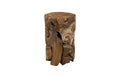 Teak Chunk Side Table | Round