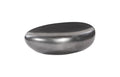 River Stone Coffee Table – Polished Aluminum – Small
