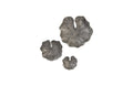 Lotus Leaf Wall Tiles | Set of 3 – Black/Silver – Aluminum