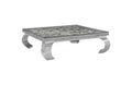 Shell Coffee Table | w/Glass – Ming SS Legs