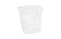Log Side Table – Gel Coat White