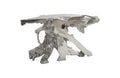 Sable Cast Root Console Table | Silver Leaf