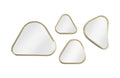 Pebble Mirrors | Set of 4 – Brushed Brass