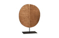 Carved Round Leaf on Metal Stand | LG