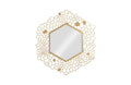 Hexagon Honeycomb Mirror Brass