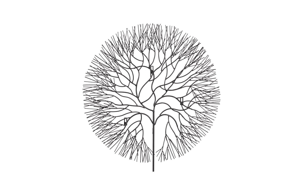 Wire Tree Wall Art | Metal - Large, Circle, Metal, Black