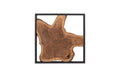 Framed Slice Wall Tile – Teak Wood – Black Frame