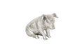 Sitting Piglet | Silver Leaf