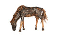 Mustang Horse Armored  Sculpture | Wood