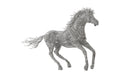 Horse Pipe Sculpture | Galloping – Stainless Steel