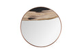 Petrified Slice Mirror | Glass, Metal, Petrified Wood