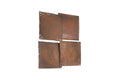 Cast Square Oil Drum Wall Tiles | Resin – Rust Finish – Set of 4