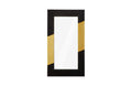 Scorched Mirror – Rectangle | Black and Gold Leaf