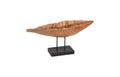 Carved Leaf Sculpture on Stand | Mahogany