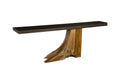 Teak Wood Console Table | Iron Sheet Top