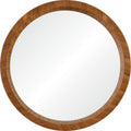 Brybjar 33" Tall Round Wall Mirror, Brown