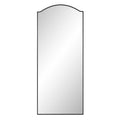 Balina 72" Tall Rectangular Arch Mirror, Matte Black
