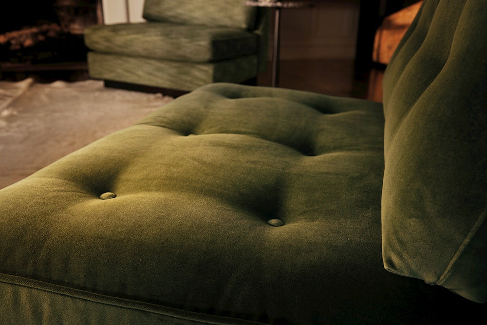 Ashe Armless Fabric Chair – Mid-Century Modern Accent Seat