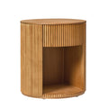 Bert Round End Table in Oak