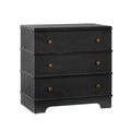 Bridget  3-Drawer Nightstand in Black