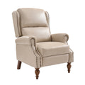 Rosalie Vegan Leather Manual Recliner in Beige