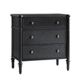 Derk 3-Drawer Nightstand in Black
