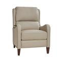 Hyde Genuine Leather Recliner in Beige