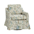 Alois Slipcovered Swivel Chair in Floral