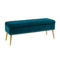 Achilles Storage Bench in Teal