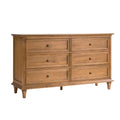 Robbie 6-Drawer Dresser in Teak